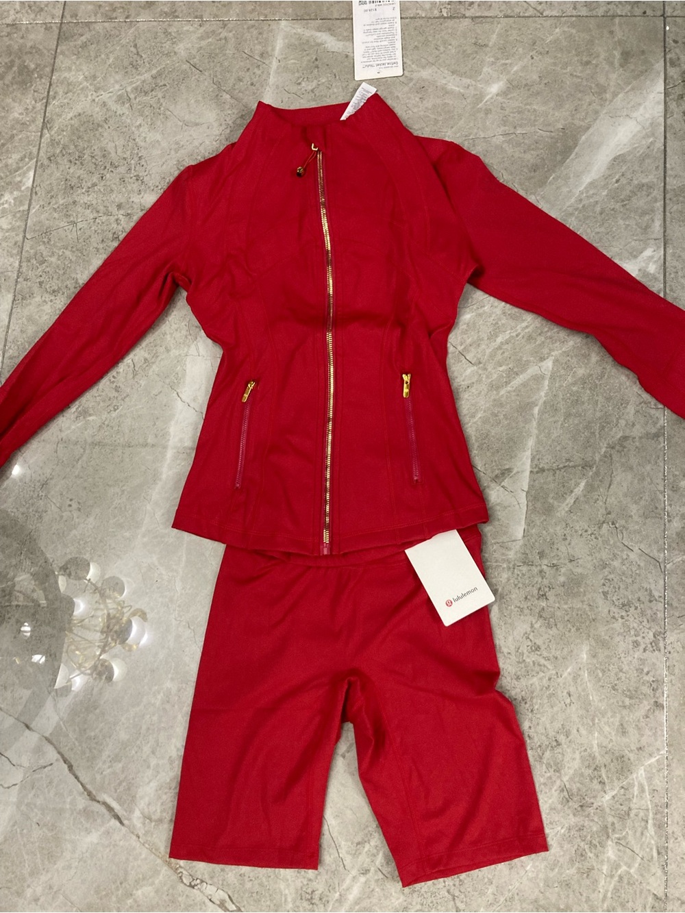 lululemon athletica Red Zip-Front Blazer Jacket